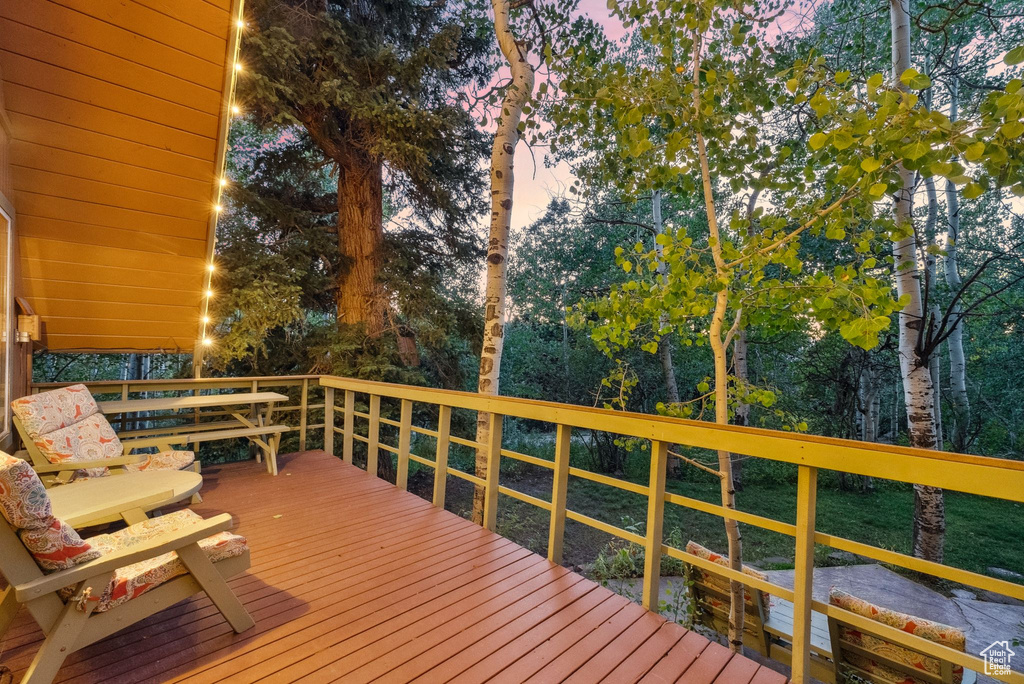 View of wooden terrace
