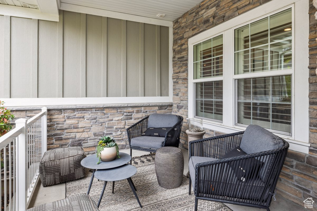 Balcony with covered porch