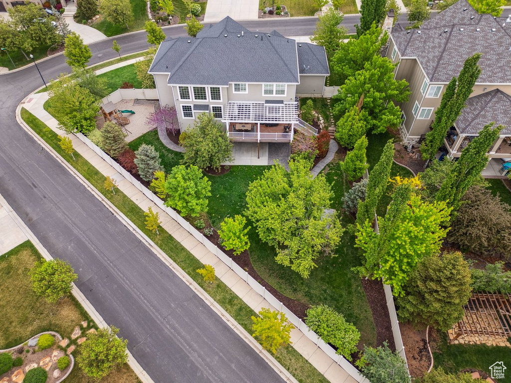 View from above of property