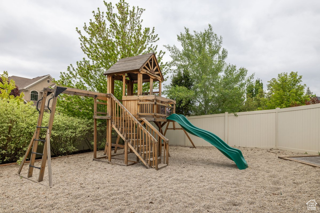 View of playground with fence