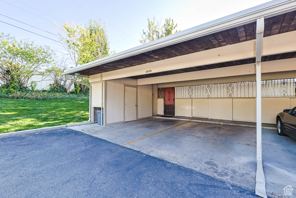 Garage with covered parking