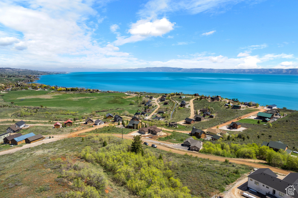 Drone / aerial view of a nearby body of water