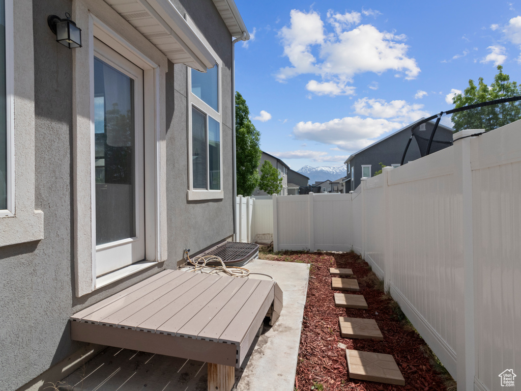 View of patio / terrace with a fenced backyard