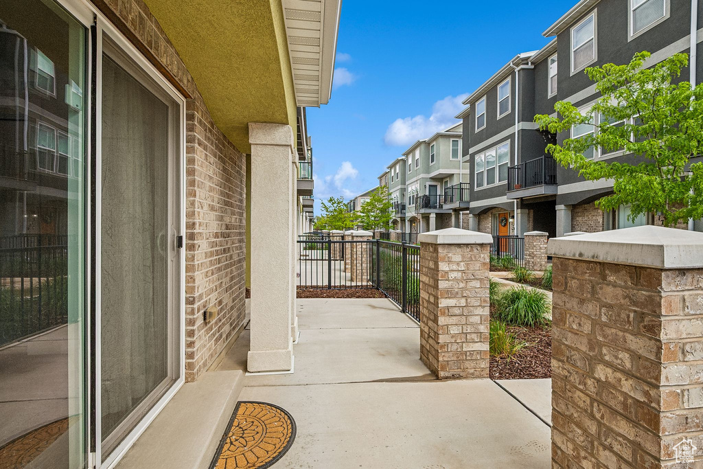 View of patio featuring a residential view