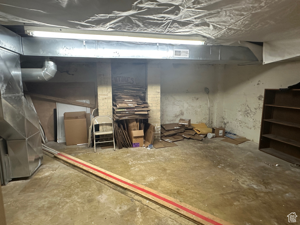 View of unfinished below grade area
