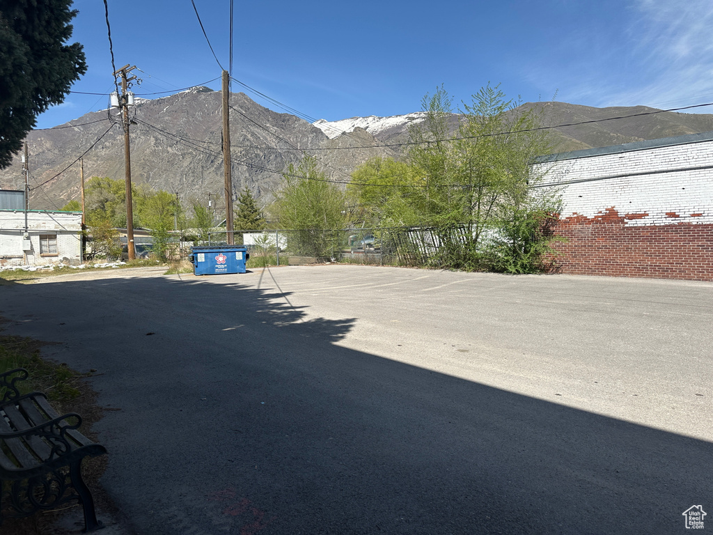 View of road with a mountain view