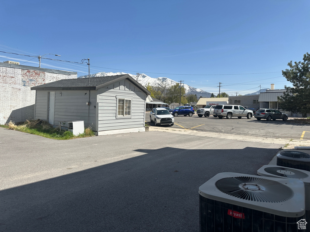 View of street with a mountain view