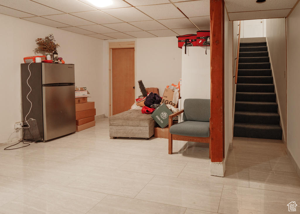 Sitting room with stairs