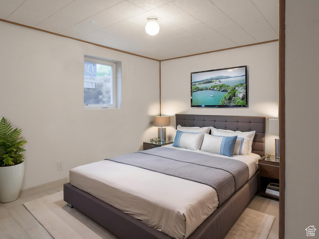 Bedroom with crown molding