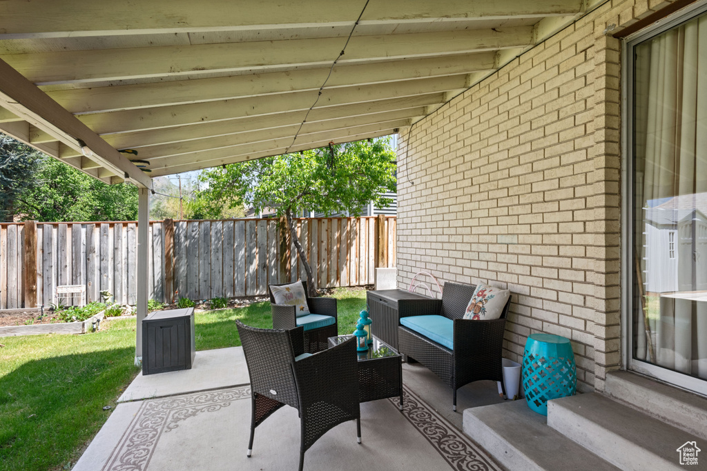 View of patio / terrace with an outdoor hangout area