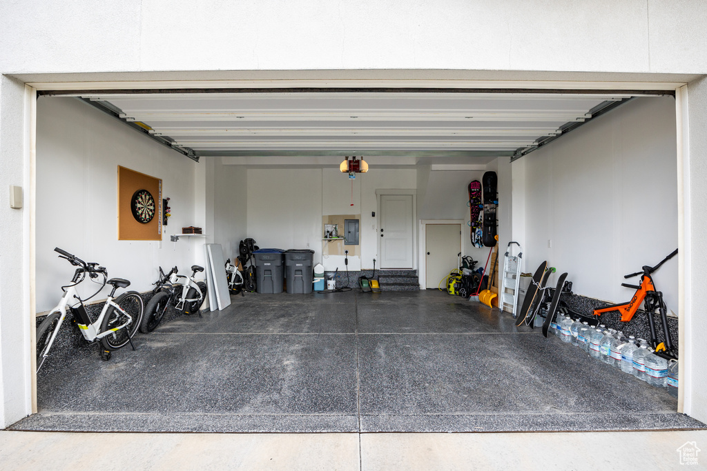 Garage with electric panel