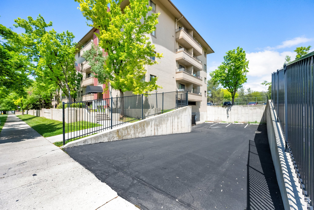 View of asphalt driveway