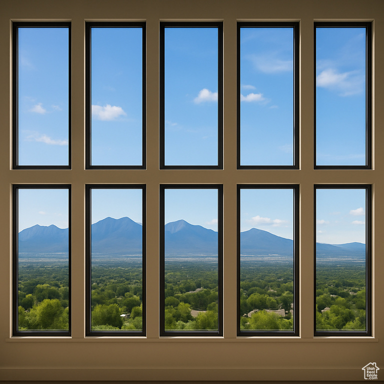 Detailed view of a mountain view
