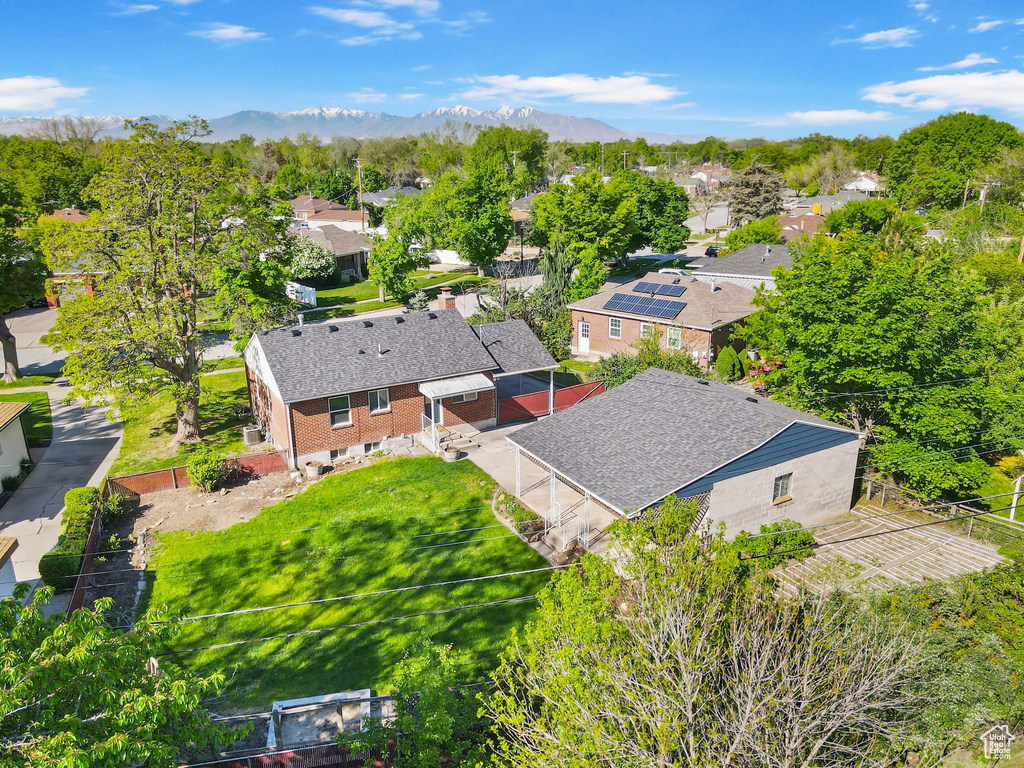 Aerial perspective of suburban area