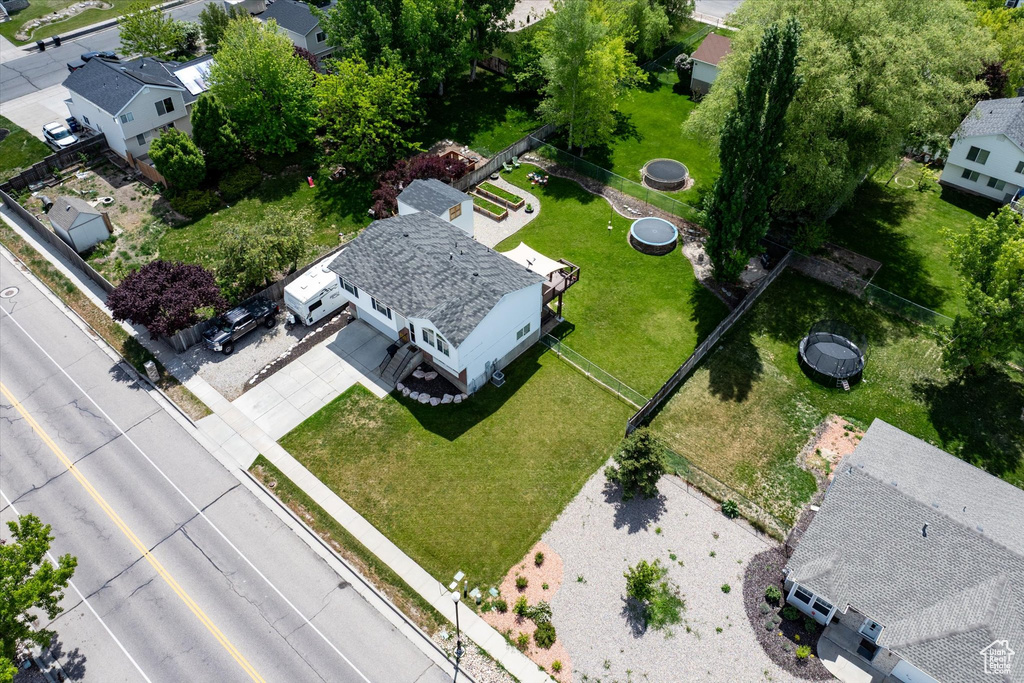 Aerial view of residential area