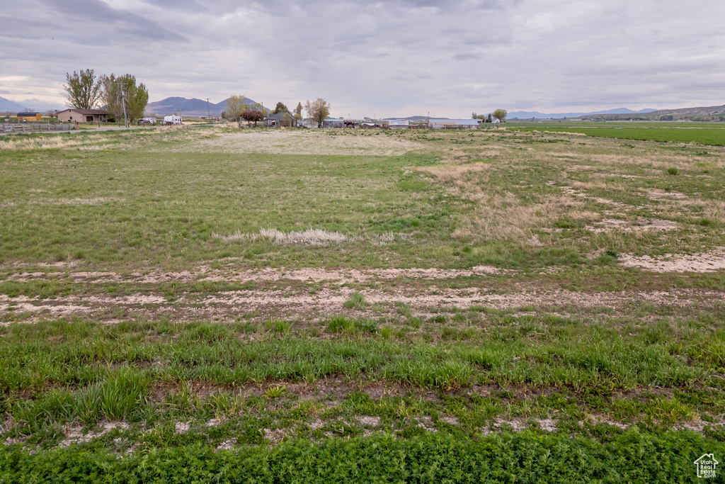 View of yard featuring a mountain view and a view of rural / pastoral area