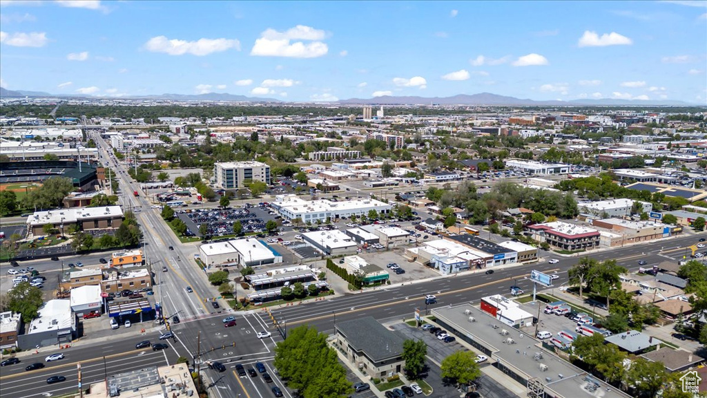 View of urban area featuring mountains