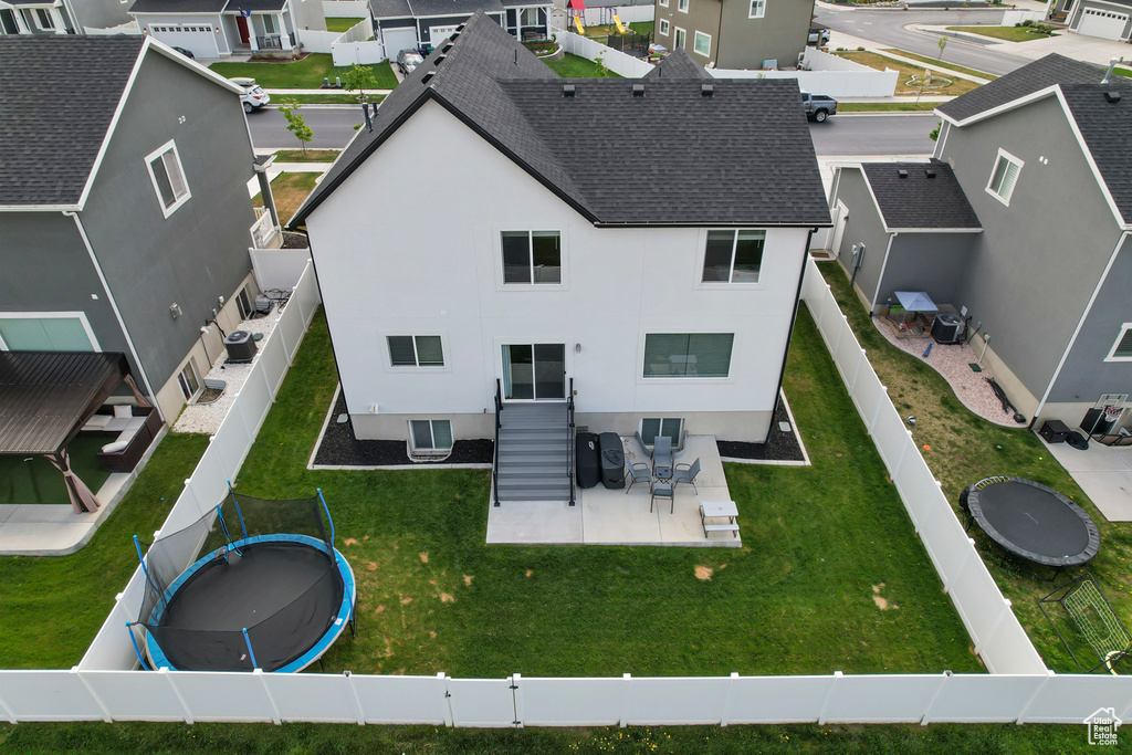Aerial view of residential area