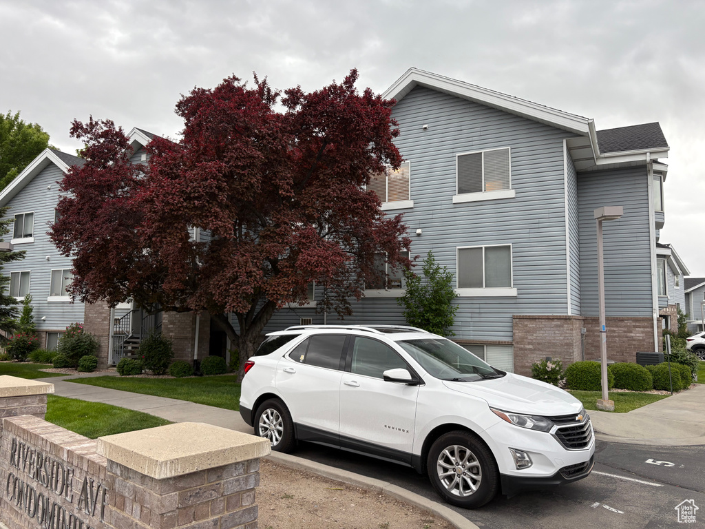 View of front of home with brick siding