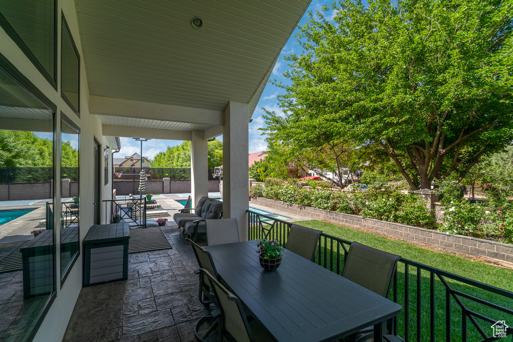 View of patio / terrace featuring outdoor dining area