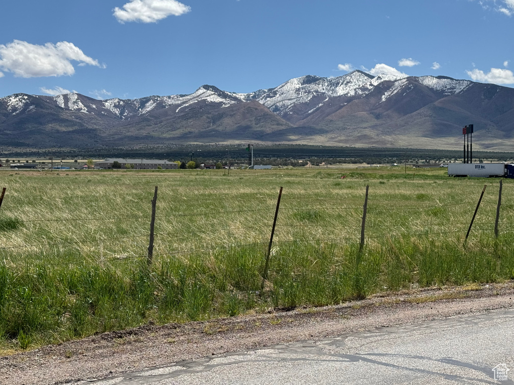Mountain view with rural landscape