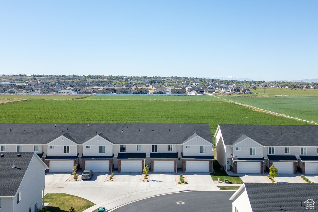 Aerial view of residential area