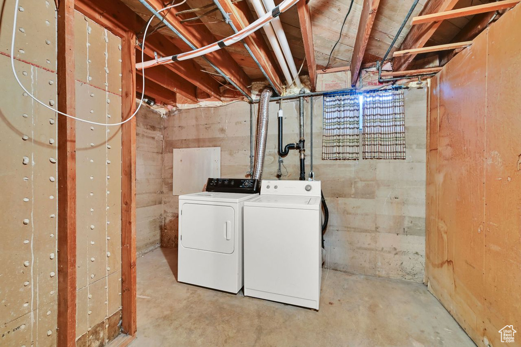 Laundry area featuring washer and dryer