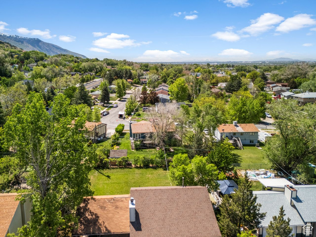 Aerial view of residential area