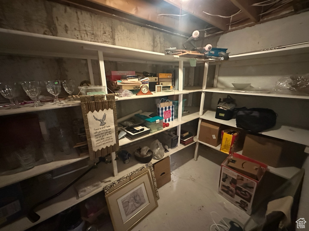 View of storage room