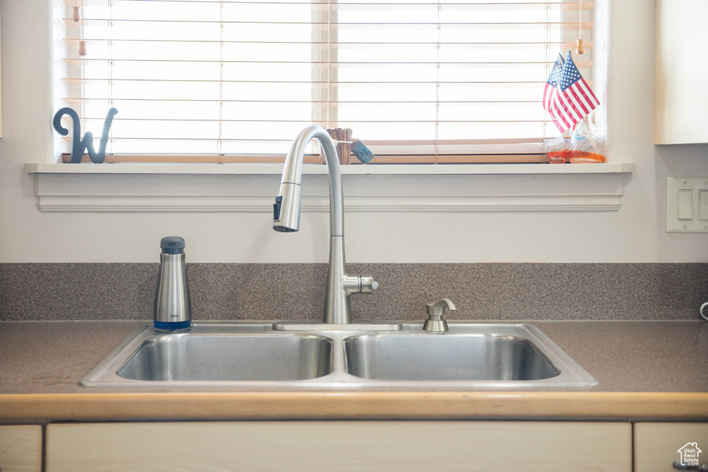 Kitchen view of a sink