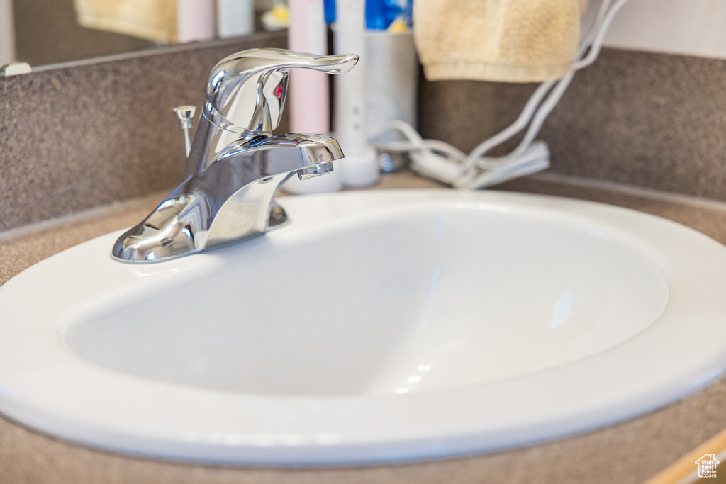 Bathroom view of a sink