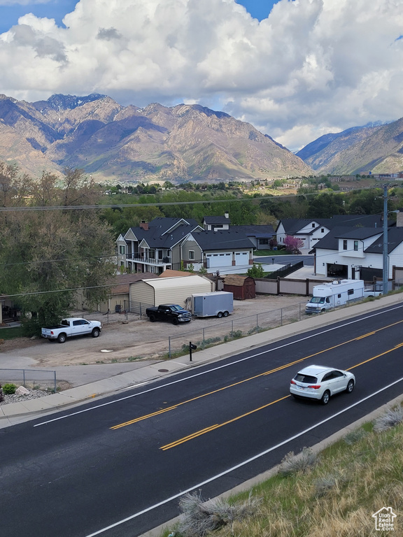 Mountain view with nearby suburban area