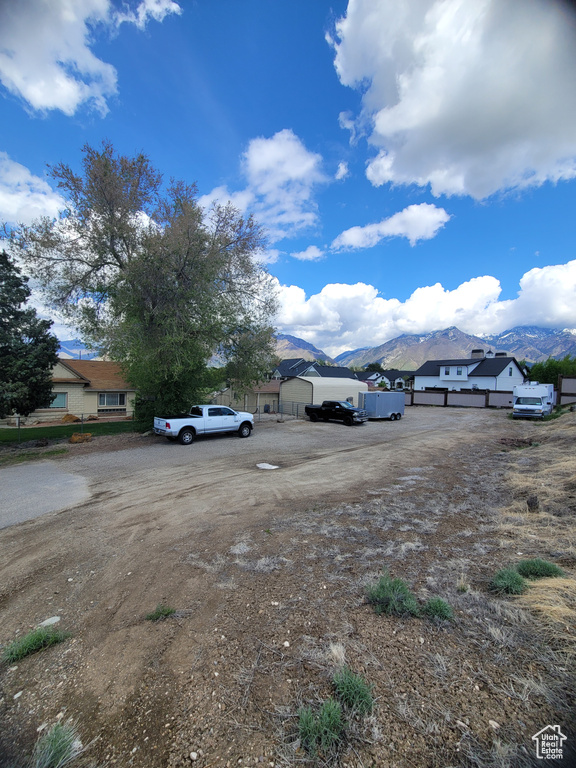 View of yard featuring a mountain view