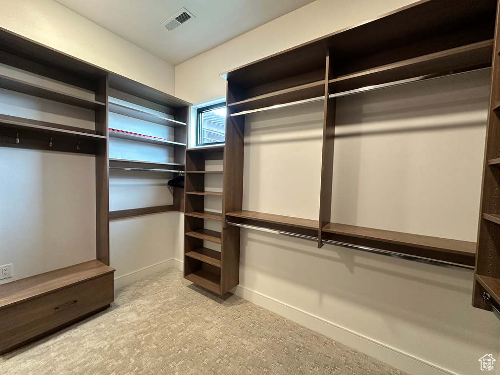 View of walk in closet