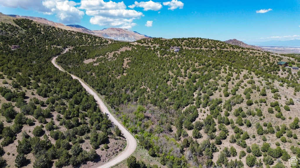 Bird\'s eye view of mountains