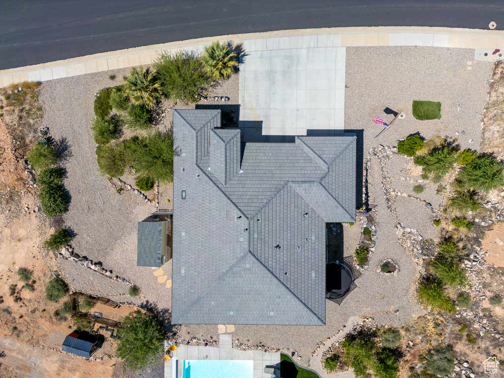 View from above of property