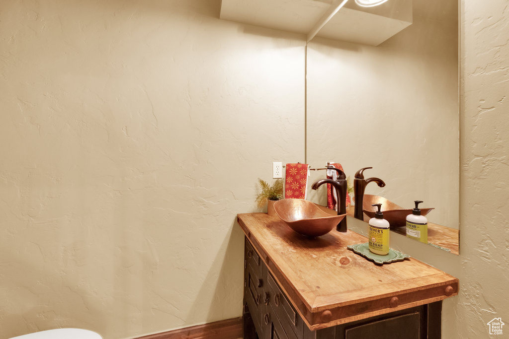 Half bathroom with vanity