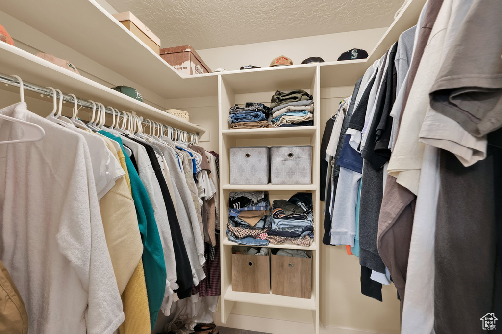 View of walk in closet