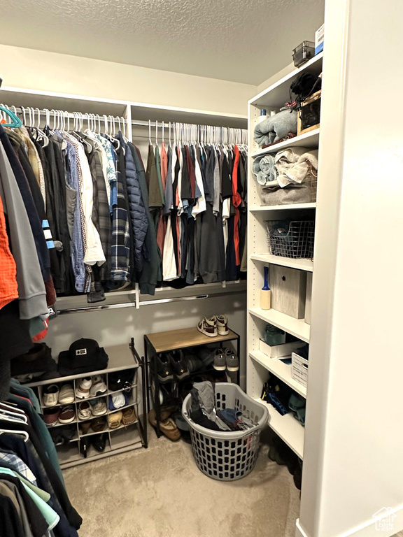 View of walk in closet