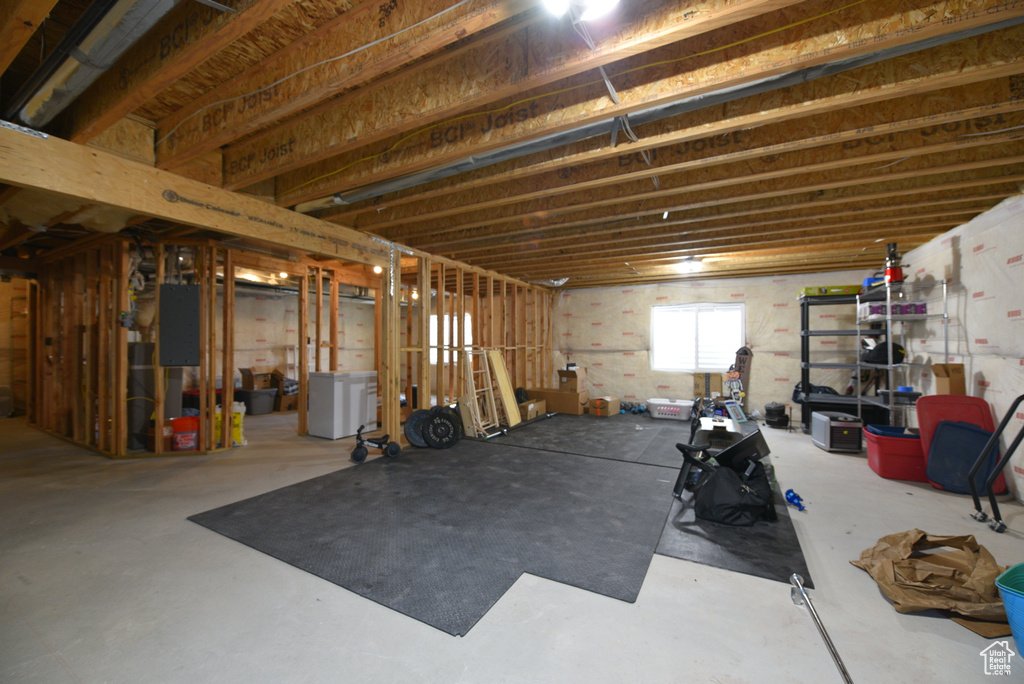 View of below grade area