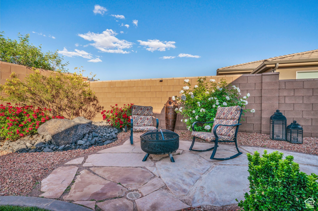 View of patio / terrace featuring a fenced backyard