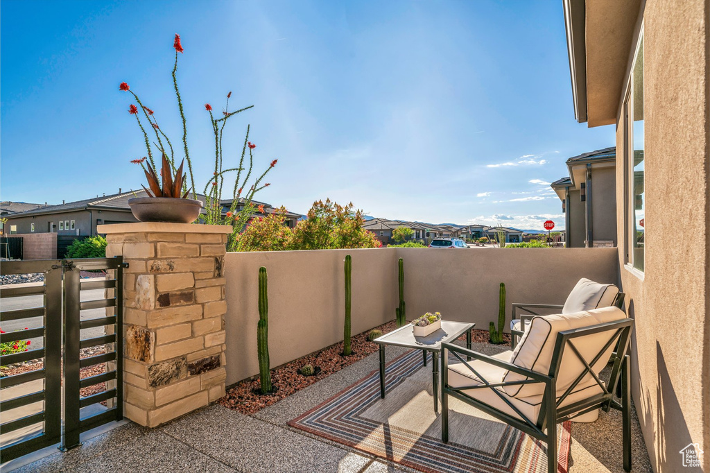 Balcony with a residential view