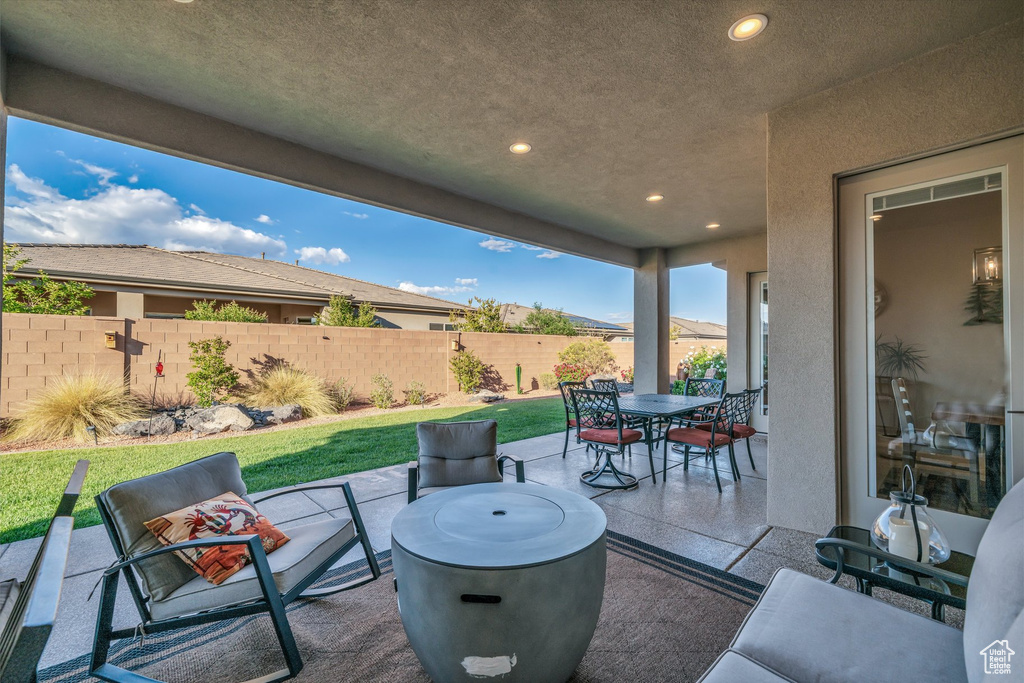 View of patio / terrace featuring outdoor dining area