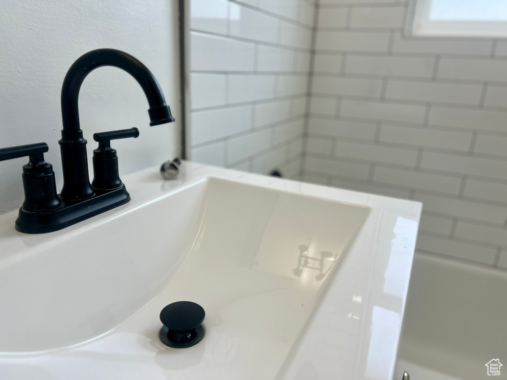 Bathroom view of a sink