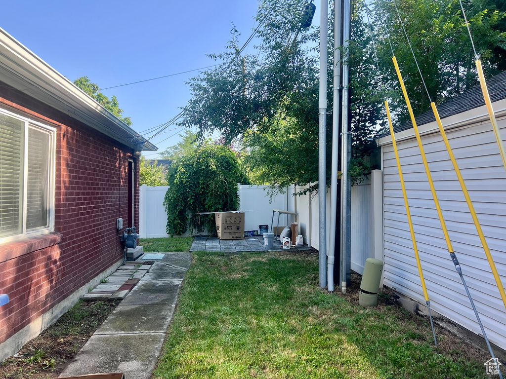 View of yard featuring a patio