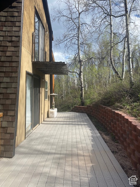 View of wooden terrace