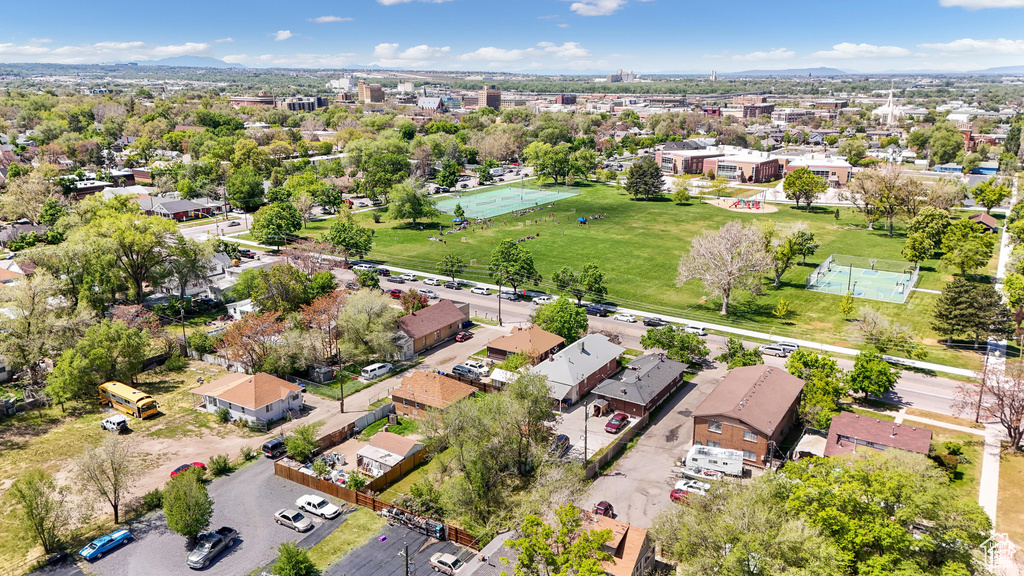 Aerial view with a residential view