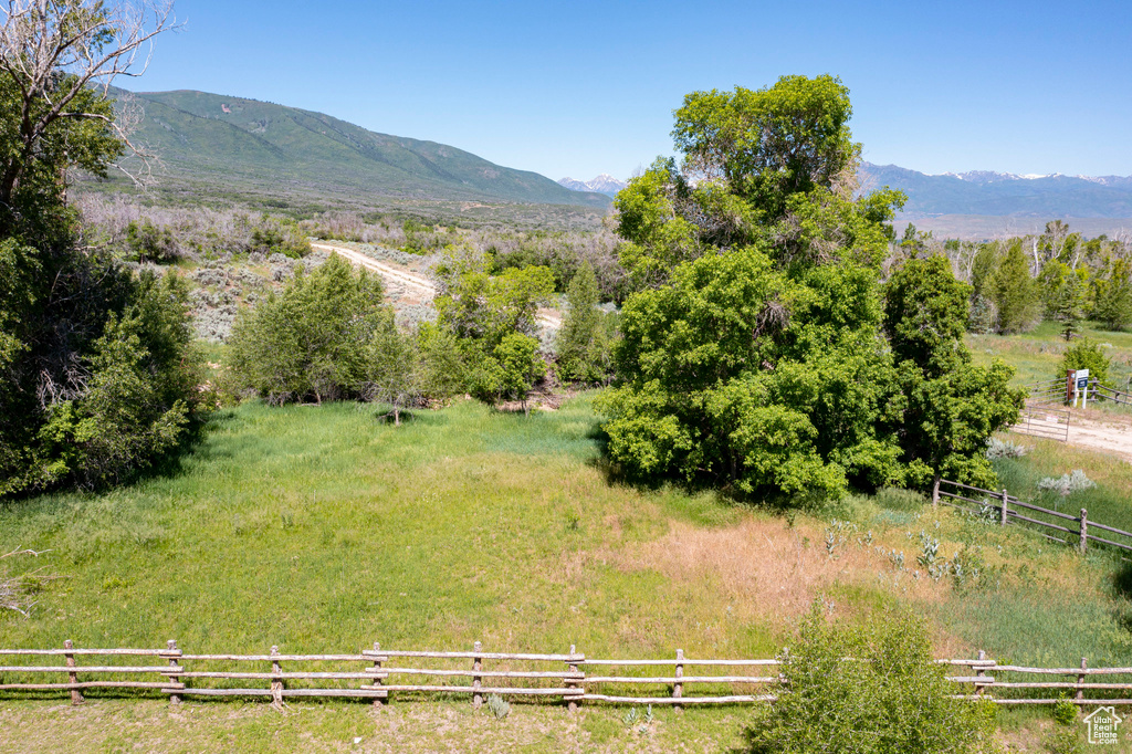 Mountain view featuring rural landscape