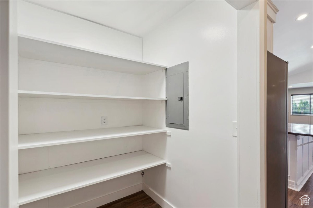 Storage area with electric panel