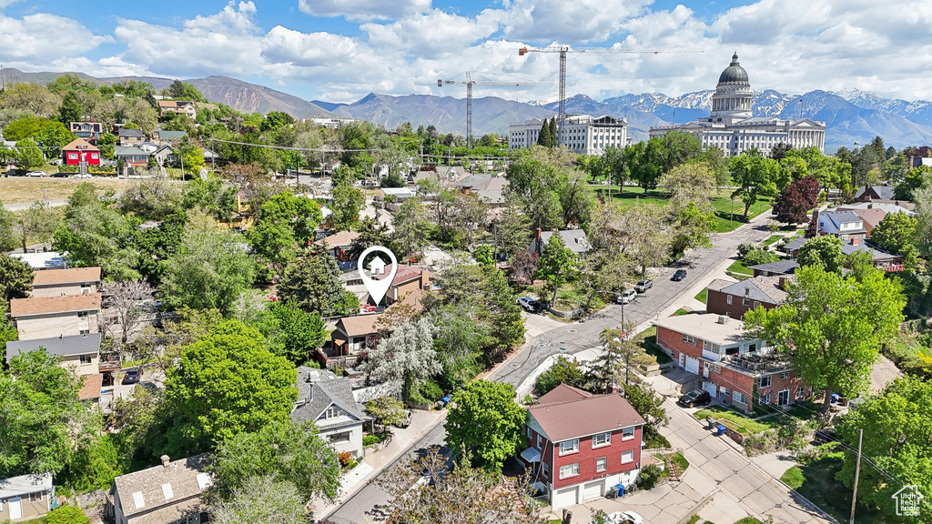 Drone / aerial view of mountains
